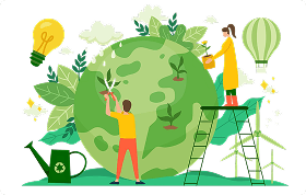 Green flower illustration